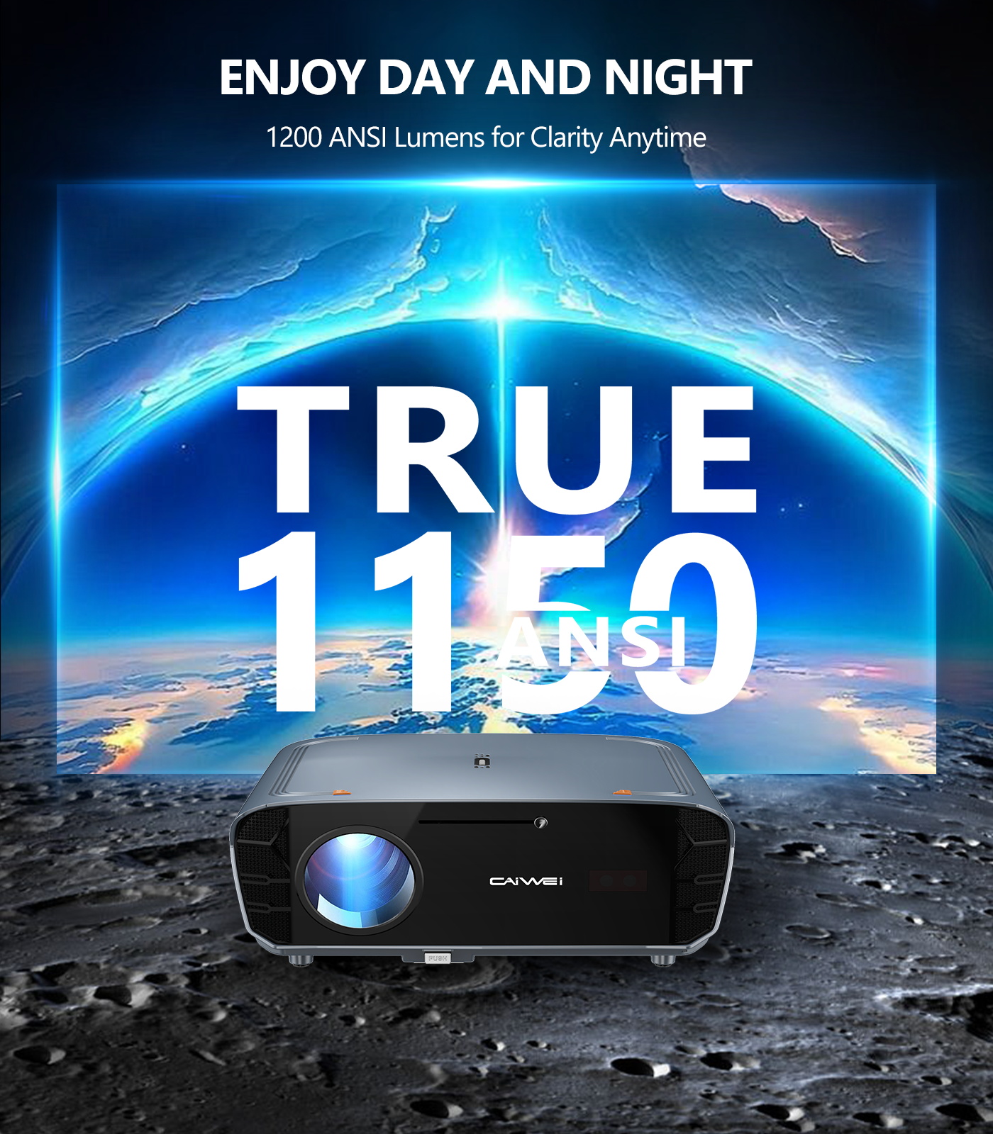 CAIWEI Google TV 4K Projector Supplier, 1080P Native with 